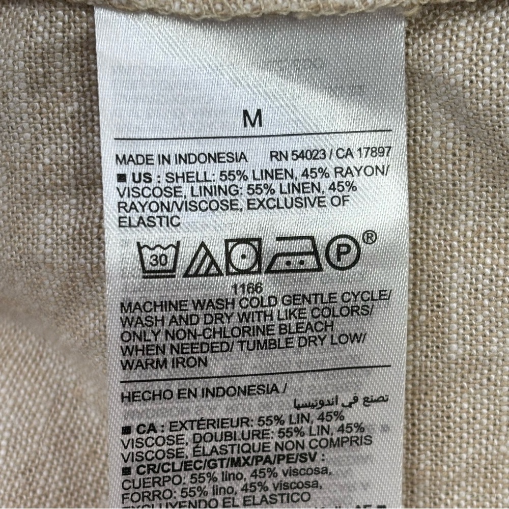 Old‎ Navy Size Medium Sleeveless Linen-Blend Midi Dress Flax Linen Square Neck - Picture 9 of 16